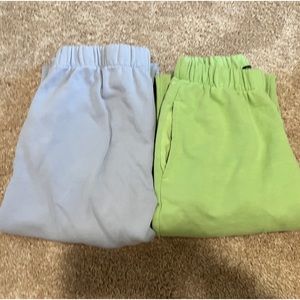 Brandy Melville rosa sweatpants ( sold together ) light blue and green